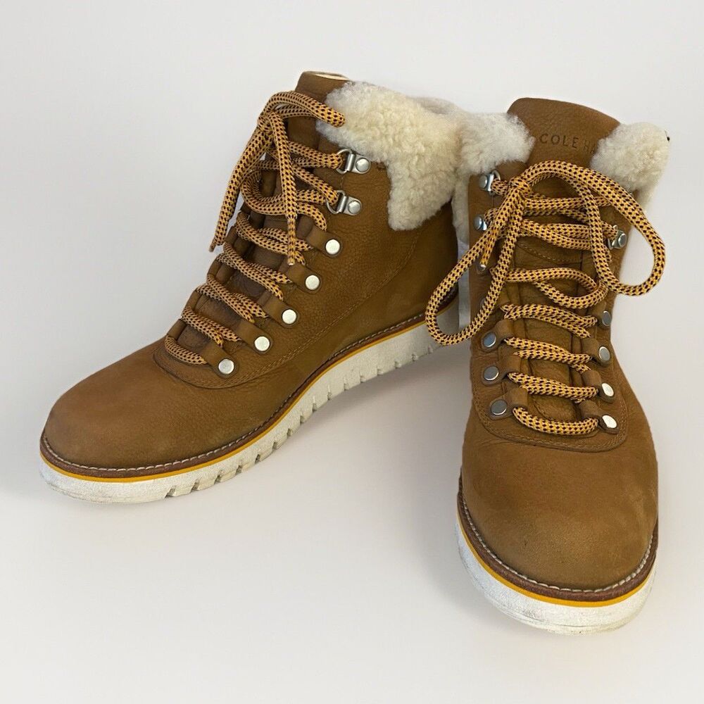 Cole Haan Boots Womens 8 B Grand Explore W20390 Brown Waterproof Please Read!